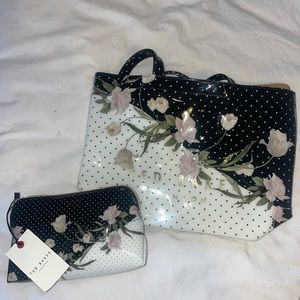 Ted Baker Cazcon Elderflower Small Icon Tote Bag with matching cosmetic bag